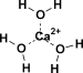 väzby iónov Ca2+ z molekulami vody